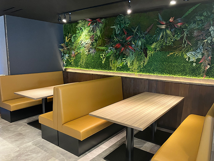 フェイクグリーン事例レストラン