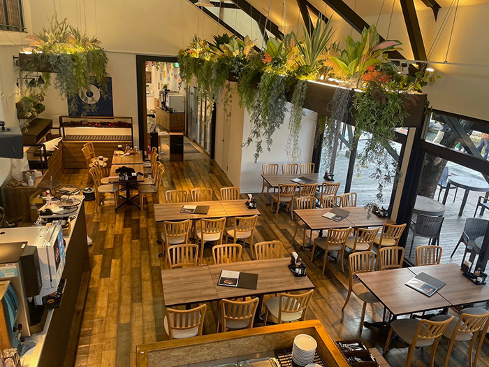 フェイクグリーン事例レストラン