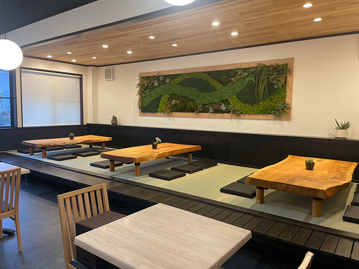 フェイクグリーン事例レストラン